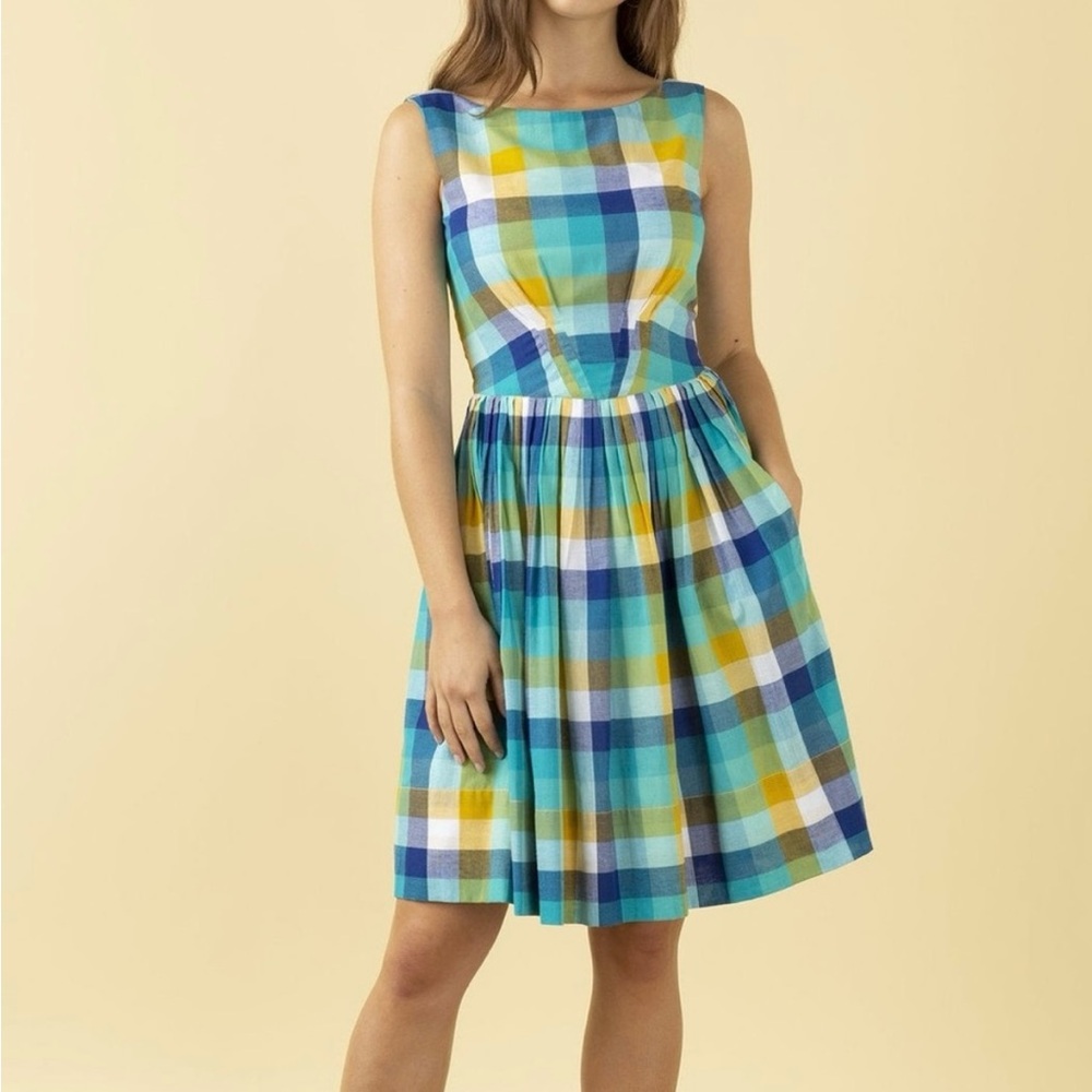 Emily and Fin Cote D’Azure Plaid Abigail Dress